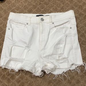 Express distressed jean shorts
